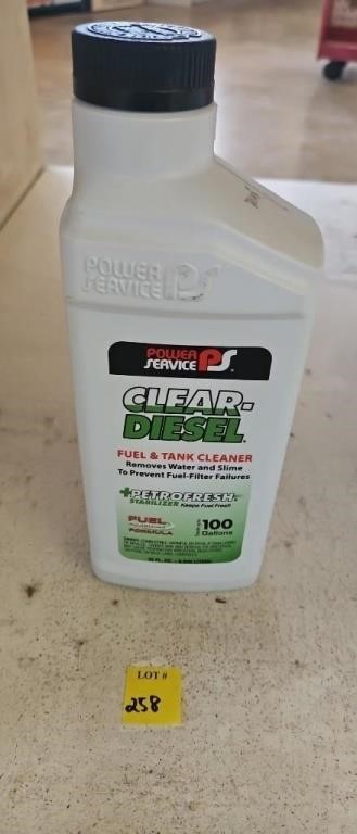 Clear diesel fuel & tank cleaner