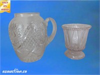 Pitcher two part pressed glass mold press glass
