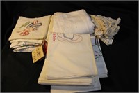 Assortment of Hand Made Tea Towels & More