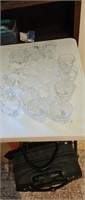 3 large group of different glass cups
