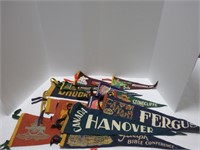 13 VINTAGE ONTARIO FELT PENNANTS