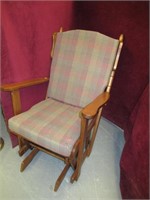 VINTAGE MAPLE GLIDER ROCKER