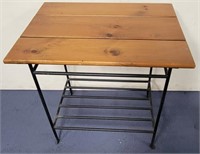 11 - METAL & WOOD ACCENT TABLE