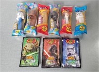Star Wars Pez Dispensers (6) and 3 Jelly