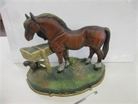 LARGE CAST IRON HORSE DOOR STOP