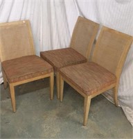 3 Matching Cane Backed Chairs T10C