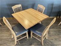 36 In. Wood Table & 4 Chairs