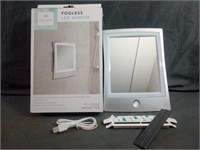 HAVEN Fogless LED Mirror Measures 7" x 9.5" in