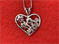 18in. Sterling Silver Necklace & Pendant 3.70
