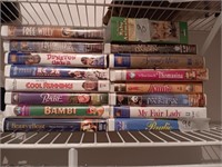 15 VCR tapes Disney and Moore.