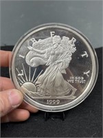 Half Troy Pound .999 Silver Eagle Proof Round 1999