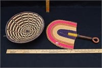 HAND WOVEN BASKET AND FAN