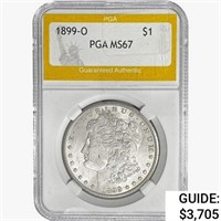 1899-O Morgan Silver Dollar PGA MS67