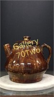 Large antique Bennington pottery coffee pitcher