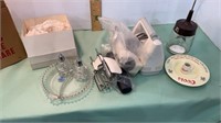 Tub full of Assorted glassware, Coors, ashtray,