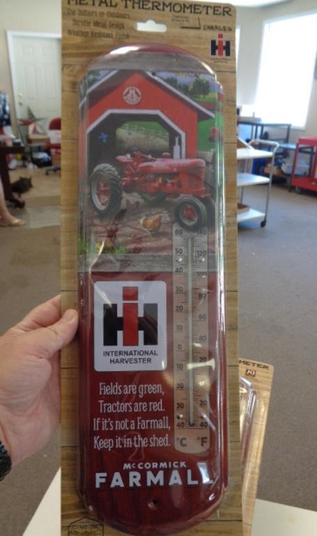 5" X 17" METAL THERMOMETER - FARMALL