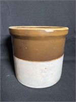 Two-Tone Stoneware Storage Crock