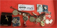 Vintage charm bracelets with extra charms. Some