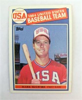 1985 Topps Mark McGwire US Olympic Rookie Card RC