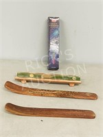 3 Incense burners w/ box Incense