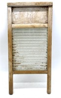 Vintage Wood and Glass Washboard 9” x 18”