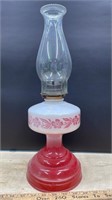 Antique Oil Lamp w/Old Fuel.  NO SHIPPING