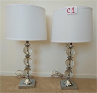 T - PAIR OF MATCHING TABLE LAMPS (C1)