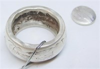 Troy Once Silver Coin Ring Size 12