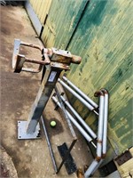 Steel Rotating Stand & Frame & 2 Steel Hand Rails