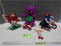 M&M collectibles, Barney and DQ toys