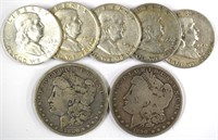 U.S. Silver Coin Lot (7 coins total)