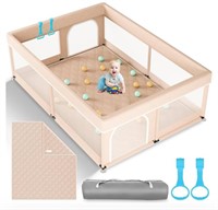 Baby Playpen with Mat 71"×59"