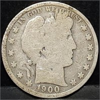 1900 Barber Silver Half Dollar