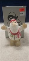 (1) Fenton Opal Hugging Santa w/ Box (4.5" Tall)