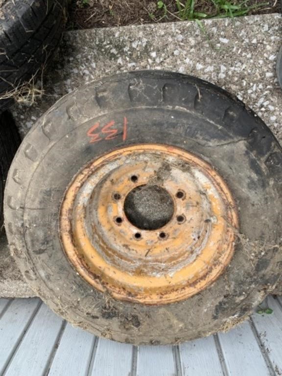 Backhoe Tire and Rim