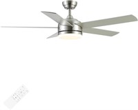 52 Nickel Ceiling Fan with Lights & Remote