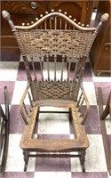 Vintage rocking chair, missing spools/seat