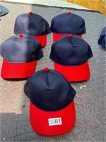 5- OC Blue hats/ Red Brim- New