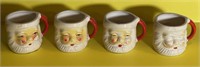 Vintage Christmas Santa clause mugs