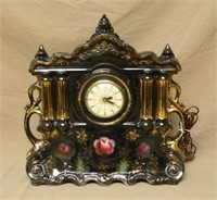 English Porcelain Cased Mantle Clock.