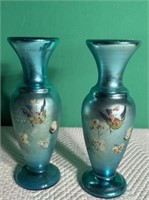 Pair of Mercury Glass Vases