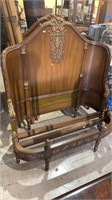Matched pair single beds - antique French