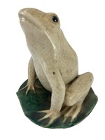 Weller Majolica Style Frog Lily Pad Ceramic