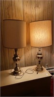 Set of 2 Vintage lamp- 38 inches h