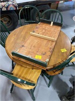 42" DIAMETER KITCHEN TABLE & 6 CHAIRS