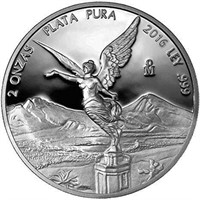 2 Ounce - 2016 Mexico Libertad 2 Silver Onza
