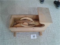 WOODEN BABY CRADLE