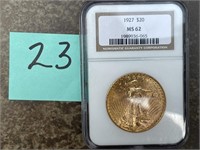 1927 Saint-Gaudens Gold Double Eagle NGC MS62