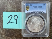 1880-CC Morgan Dollar PCGS MS62