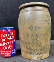 Rare Frazer & Bishop Martinsburg WV Stoneware Jar
